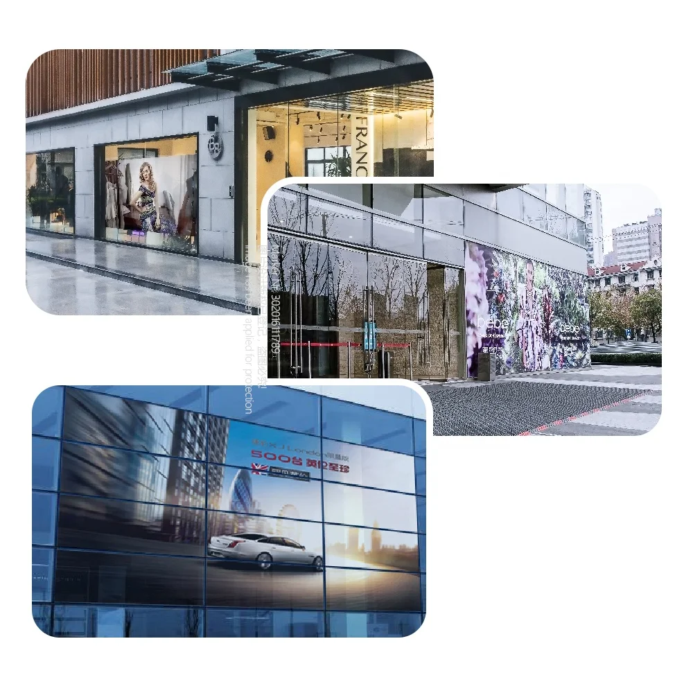 AUN 3D Holographic Projection Film Rear Adhesive Projection Screen,Future Screen Advertising Adhesive