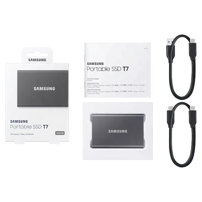 Оригинальный Портативный SSD T7 500 Гб 1 ТБ USB 3,1 внешний жесткий диск SATA 2 ТБ твердотельных дисков для настольных ПК