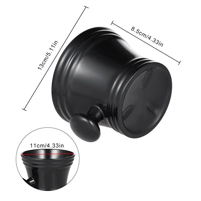 Джентльменская керамическая чаша для бритья с ручкой. Усовершенствуйте бритье с помощью лучшей чашки и хорошей кисти для бритья.