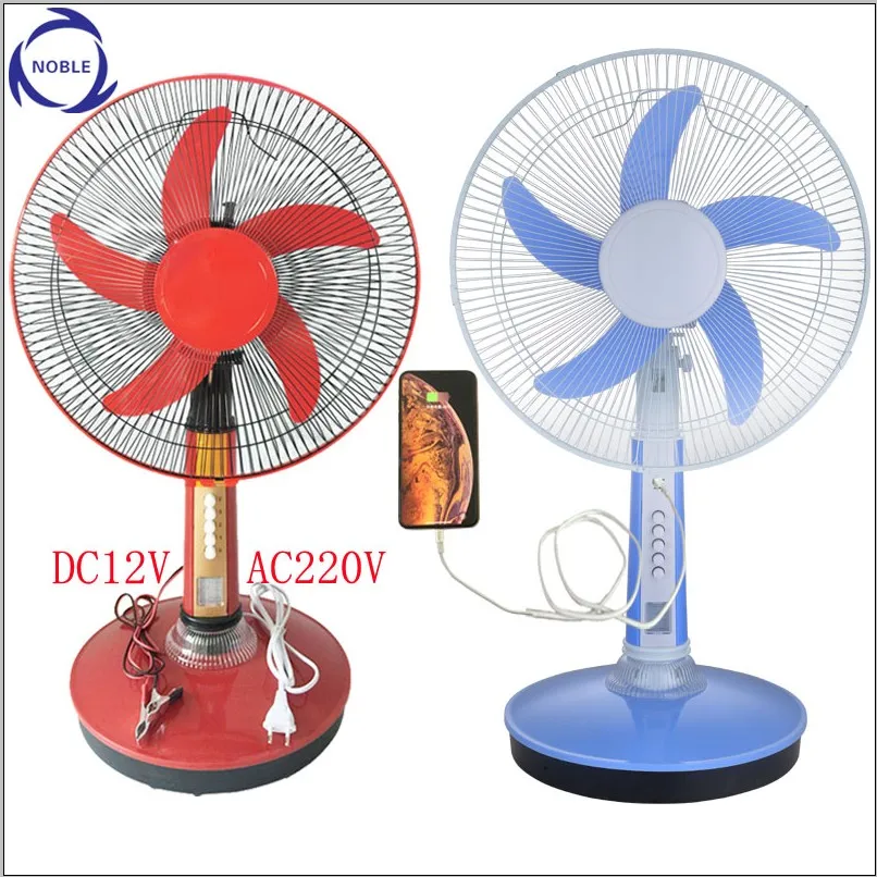 Factory Lowest Solar Table Fan Ac Dc with Led Light and