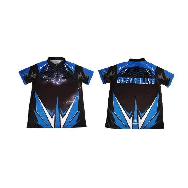 Roadstar Custom polyester dart shirt jersey zipper stand up  collar polo shirt
