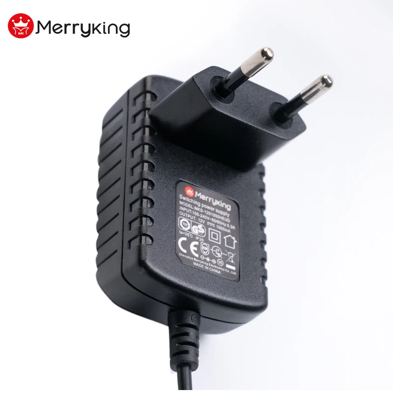 Merryking 220v ac to 4.2v 5v 6v 8.4v 12v 24v 0.5A 1a 2a dc power adapter for led desk lamp for Germany market