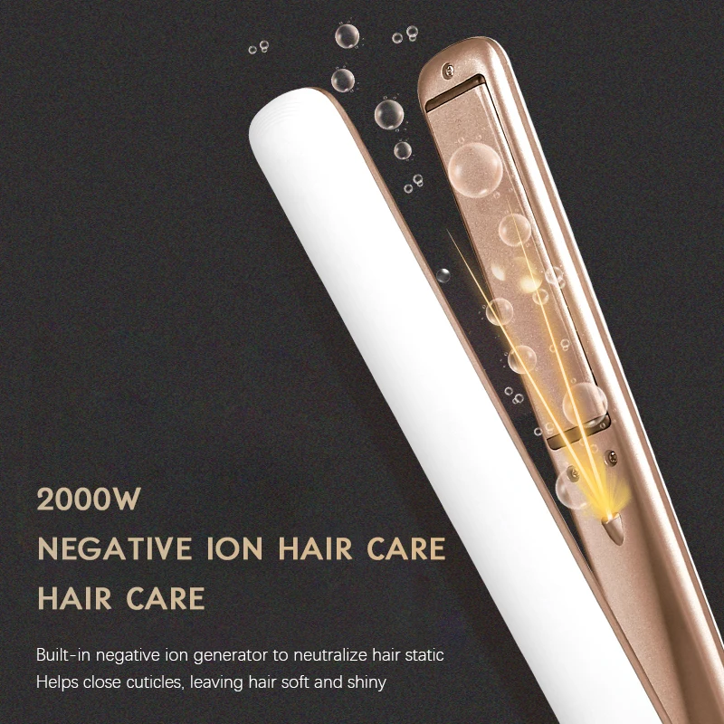 KSKIN Household Curling Irons Ceramic Flat Iron Temperature Adjustment Electric Hair Clip Rod