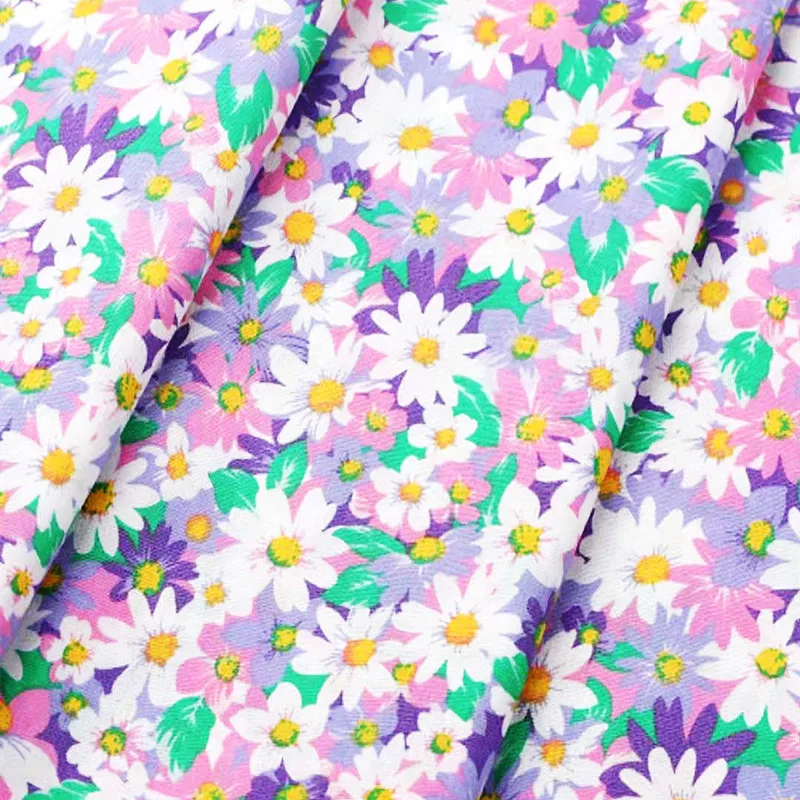 Latest design  bulk sale oem floral printed fabrics 100% cotton for hot night dress