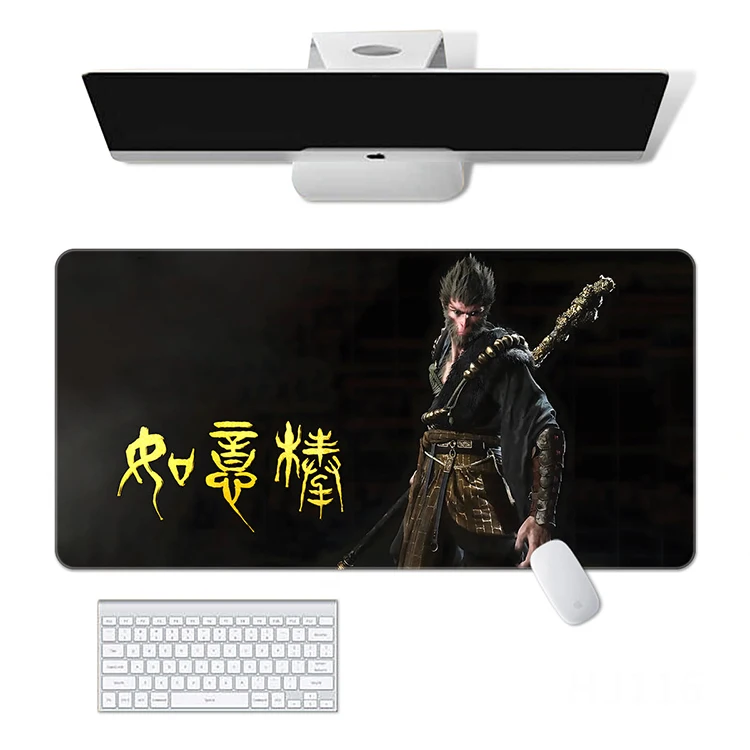 Новый черный миф: Wukong 70x30 см японские аниме-герои игровой большой коврик для мыши резиновый компьютера настольного ПК ноутбука офиса