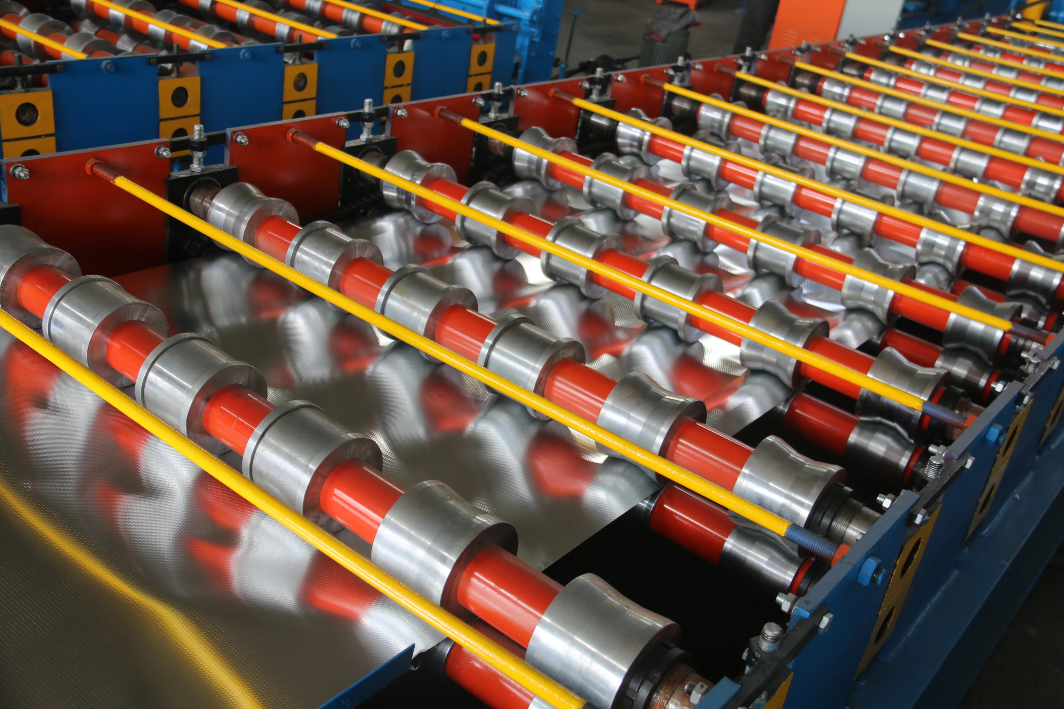 Double Layer Trapezoidal Roof Panel With Felt Corrugated Iron Sheet Metal Roofing Making Roll Forming Machine