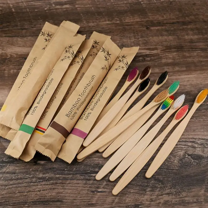 2020 NEW  100% biodegradable bamboo toothbrush for kids and adults