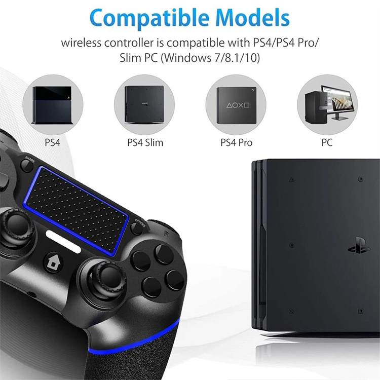 New Arcade Double Shock Wireless Gamepad For Ps4 Console Ps3 Controller Joysticks