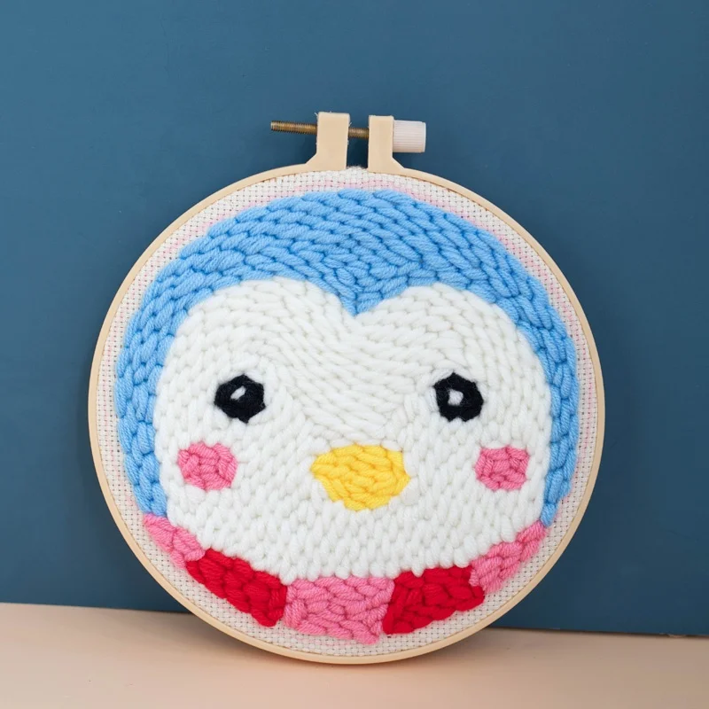 Merry Christmas new year gift handmade punch needle diy kit poke set embroidery Material package