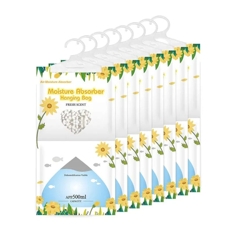 Household desiccant Newest Design Closet Dehumidifier Bag Absorbs Hanging Moisture Moisture Absorbent Packs For Wardrobe