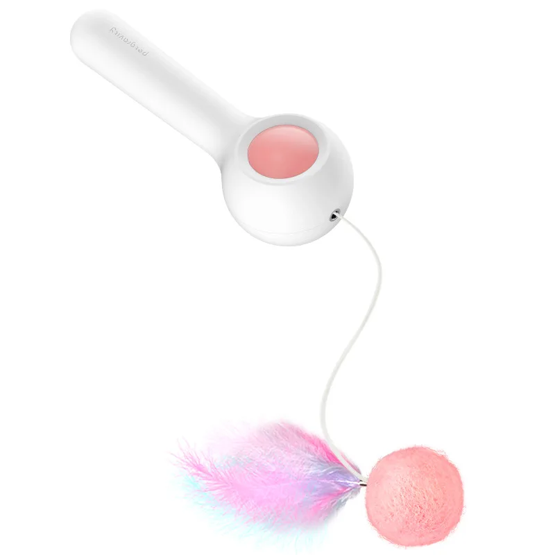 Easy To Carry popular ABS cat toys Factory Direct Automatic Retractable Funny Cat Stick