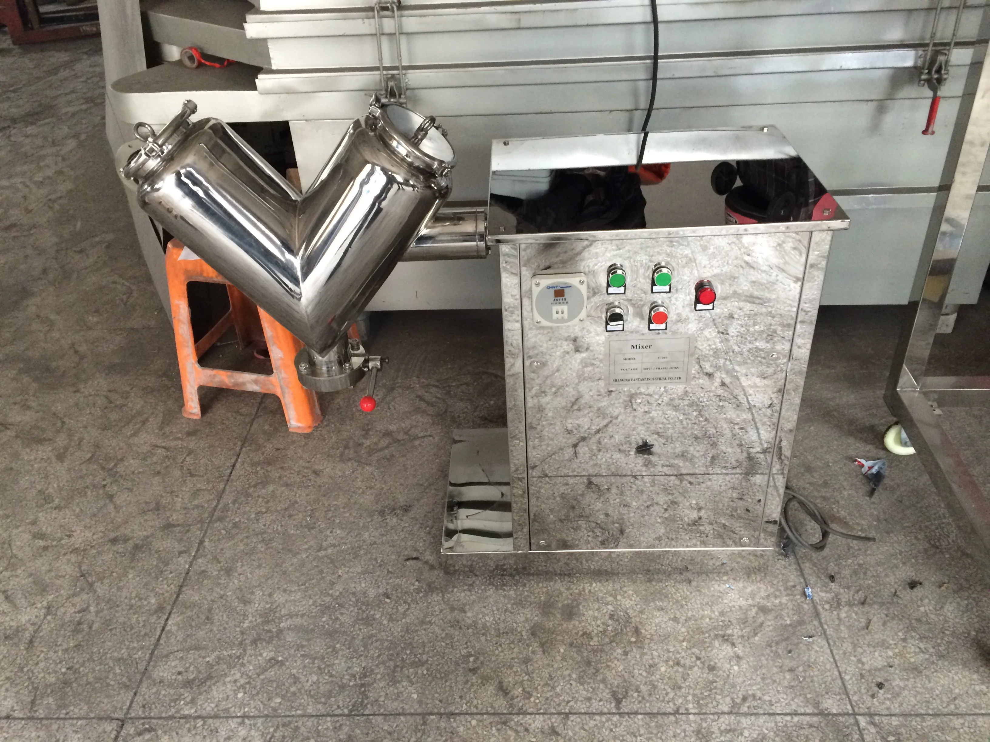 Food Protein Mixture Mini Industrial Dry Mixing Machine V Shape Powder Mixer & Blender