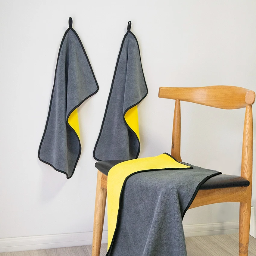 Household Gray wash detailing product korea absorvente microfiber dry car care cleaning cloth 800gsm coral fleece towels for car