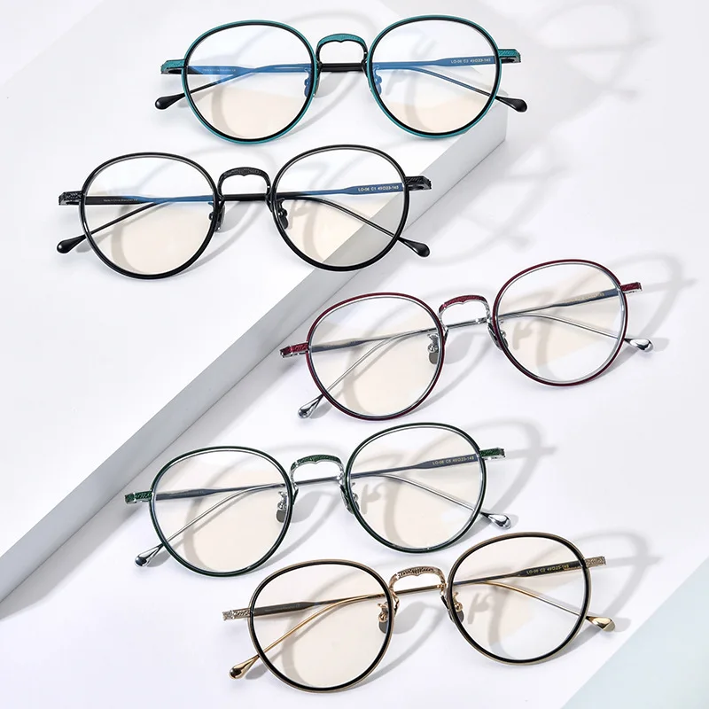 Latest Design Great Quality Acetate Titanium Frame Reading Glasses Photochromic Computer Glasses Wholesale Frame Optical Glasses