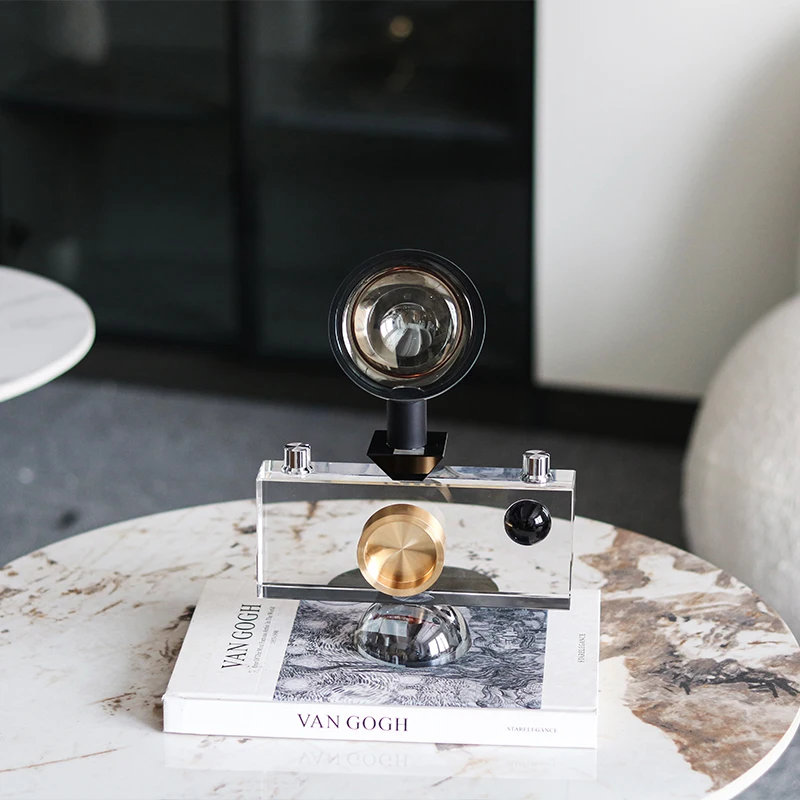 Table Decoration Accesory Home Ornament Accessories Crystal Camera Home Decoration Items
