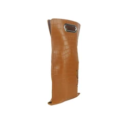Custom Portable Packaging Sublimation Crocodile Leather Bottle Wine Carrier Bag