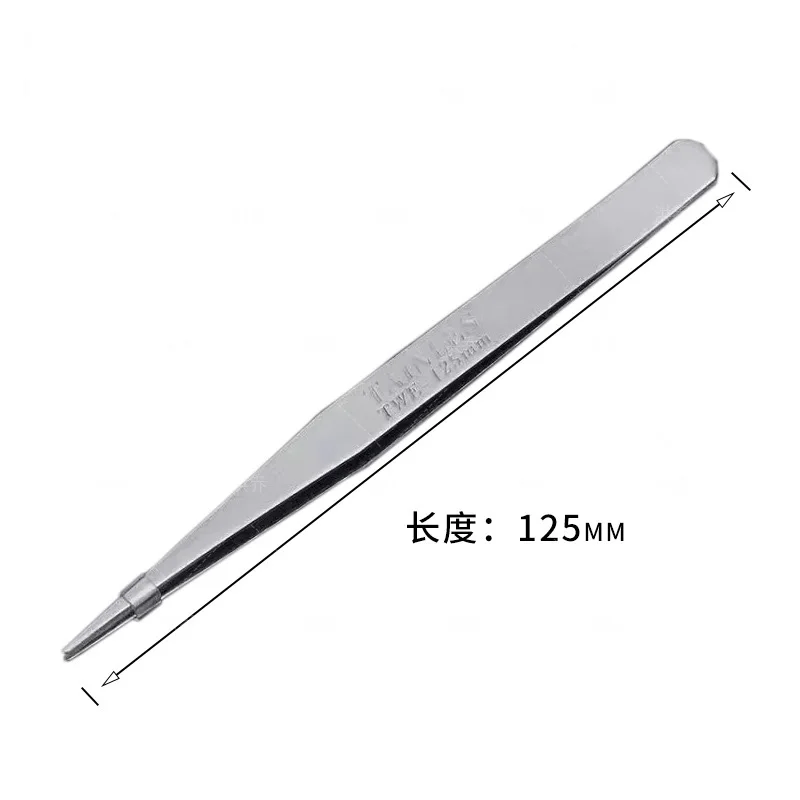 12.5/14.5cm tweezers, pointed curved tweezers, thickened straight tweezers, stainless steel elbow tweezers Nail tweezers