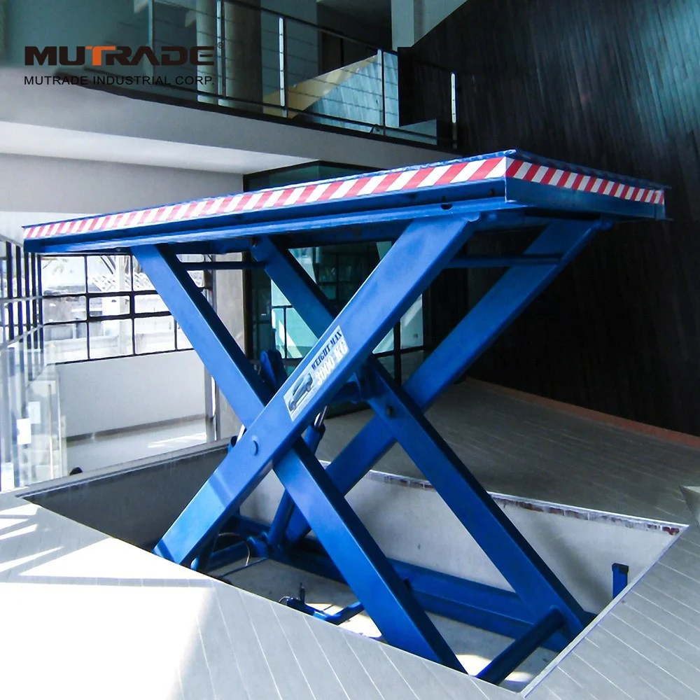 Four Post / Scissor Vehicle Cargo Car Vertical Conveyor Lift Elevator for Building Warehouse