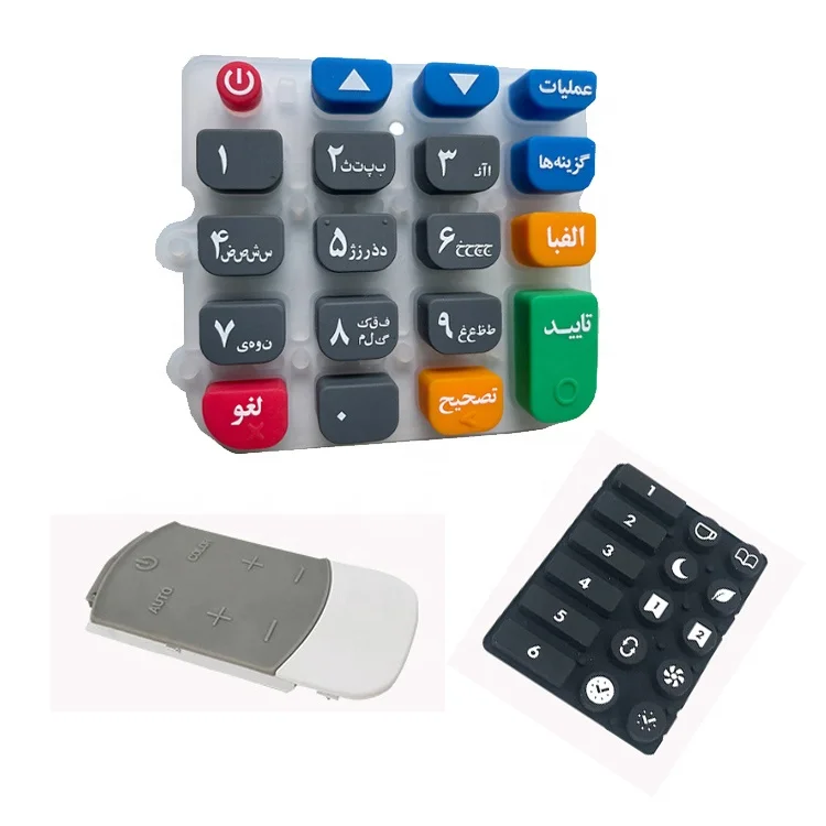 Manufacturer custom conductive electronic silicone rubber keypad buttons silicone button rubber keypad
