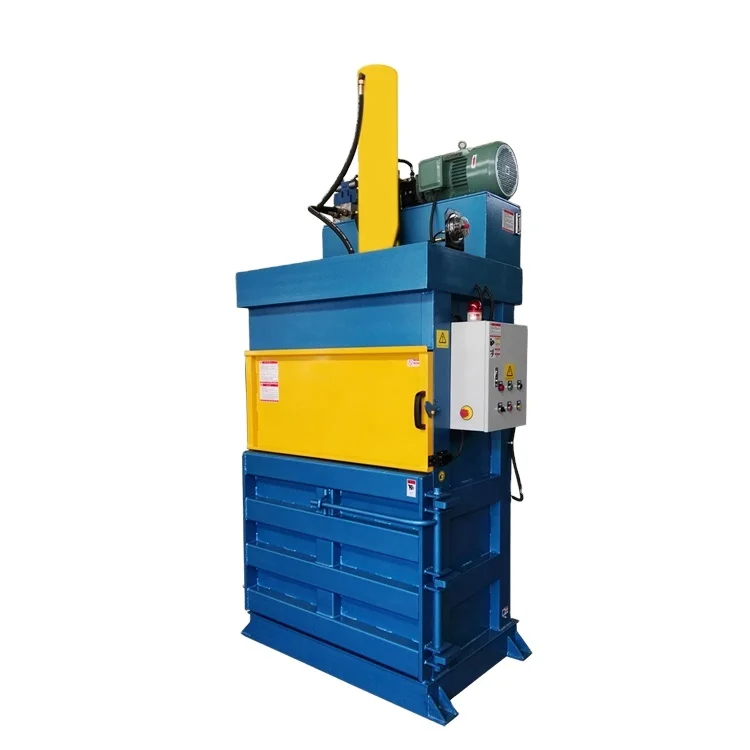 Vertical Hydraulic Electric Waste paper cardboard PET Bottle pressing machine baler machine