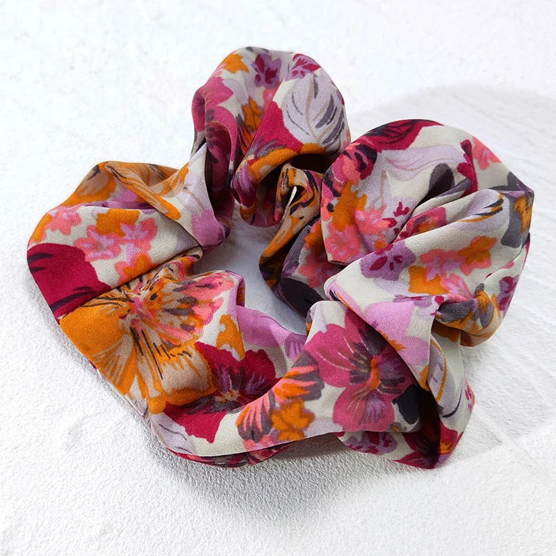Women Accessories Handmade Scarf Scrunchies Bow Bow knot Pony Tail Elastic Hair Band Hair Ties Ponytail for Girls