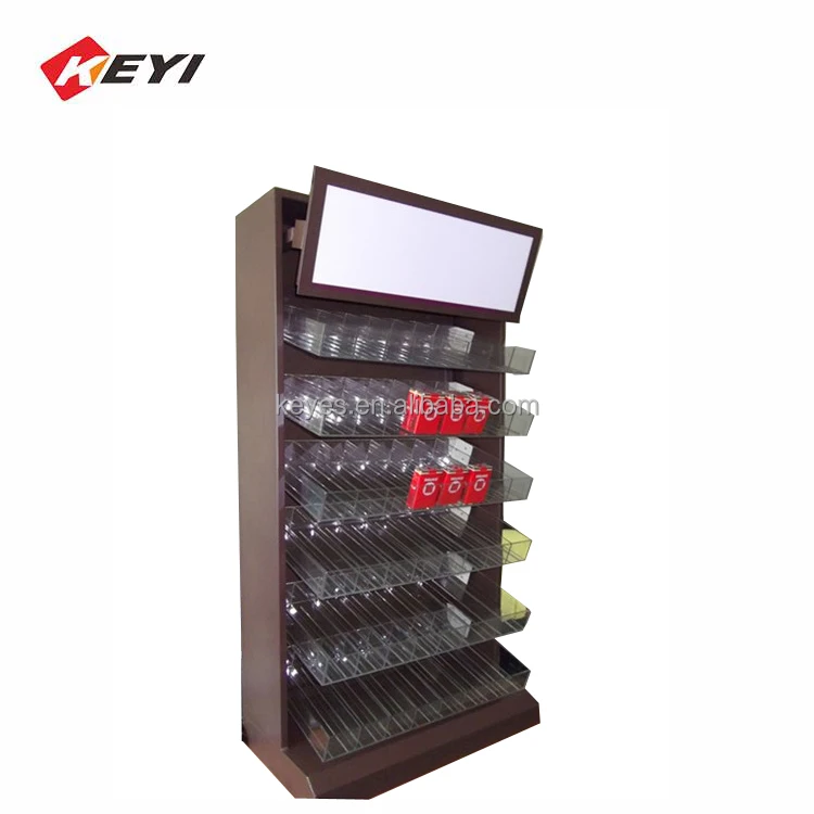 Customized Cigarette Display Racks America Station Smoke Shop Cigarettes Cabinet Cigarette Stands Display With Led Light