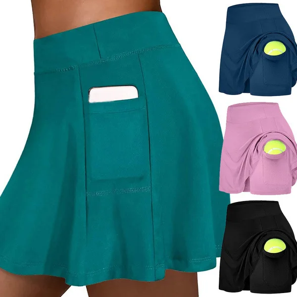 
High Quality Custom Logo Women Sportswear Golf Tennis Skirt With Side Pockets 
