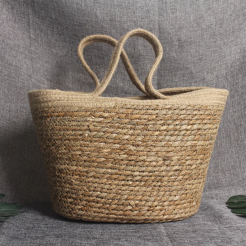 Плетеная соломенная Пляжная Сумка-тоут ручной работы 2023 летних пляжных женских сумок ZEHUI