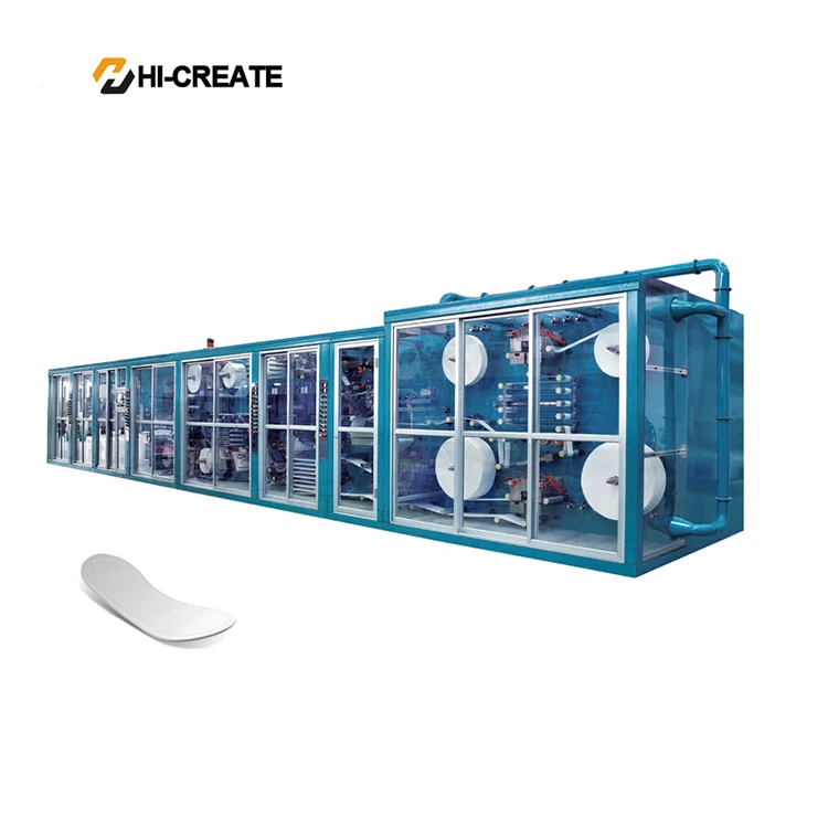 Custom biodegradable panty liner machine t shape elastic ear baby diaper production line