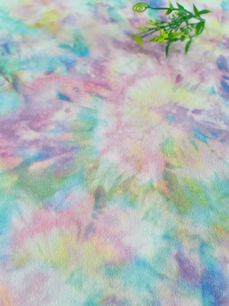 
Factory direct sale soft and skin-friendly crepe fabric tie dye outfits for garment scuba fabric 