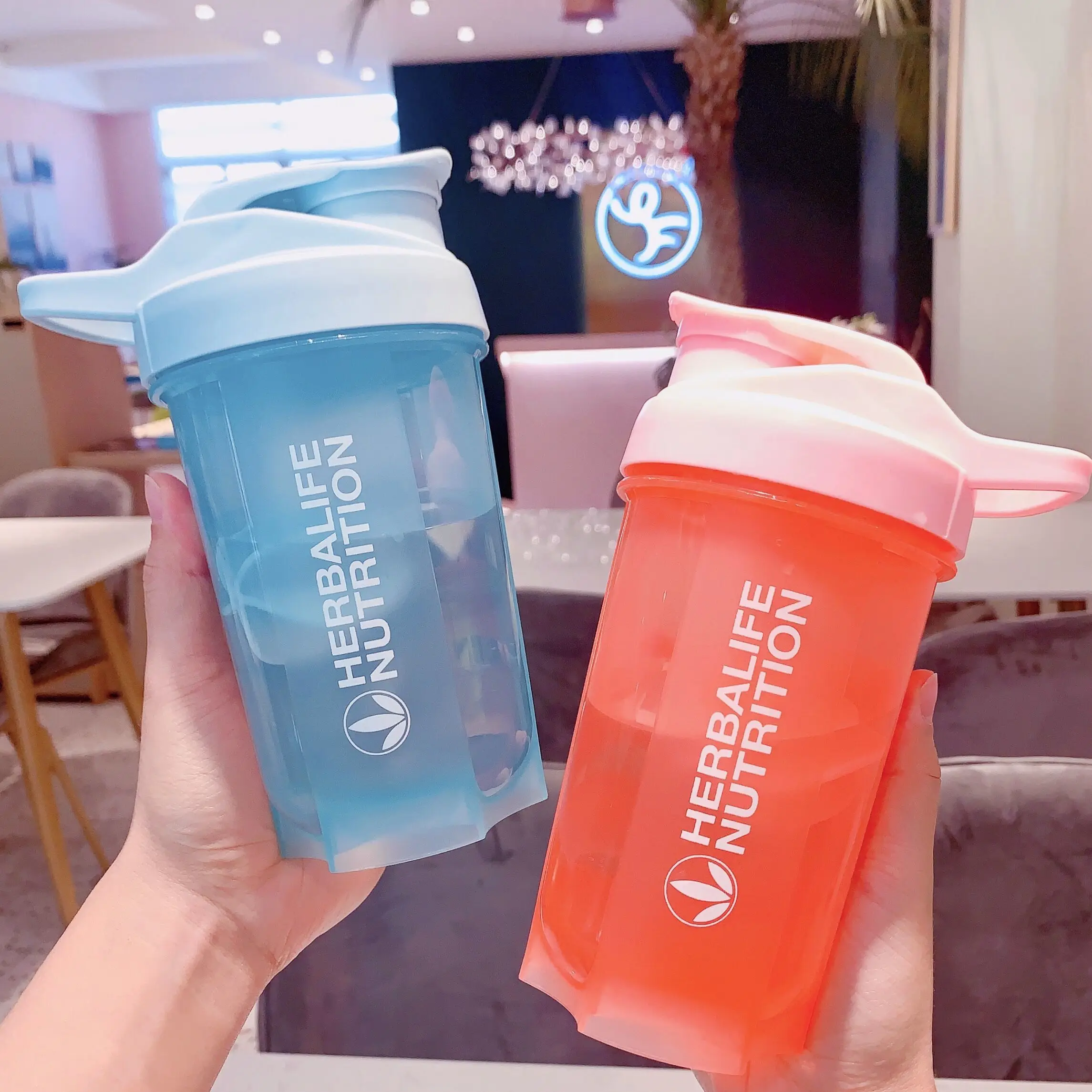 Wholesale Classic Customer logo  500ml 16oz Protein Shaker Ice Bottle with mixer ball  Portable Sport bottle with Handgrip