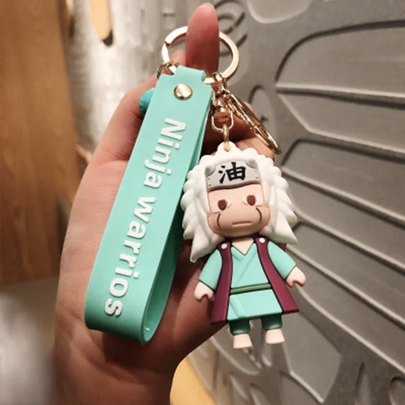 2021 llaveros Naruto Akatsuki Uchiha Itachi Sharingan Cosplay Props Keychain Konoha Kakashi Jiraiya Doll Pendant Key ring Chain