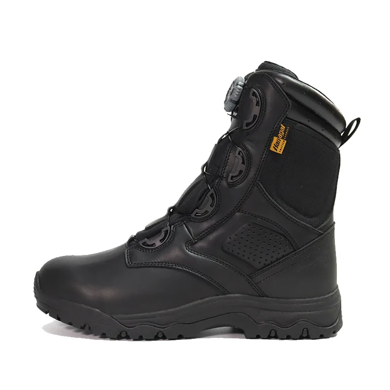Factory OBM ODM Custom Wholesale Leather Combat Boots with BOA Waterproof Membrane Tactical Boots for Men