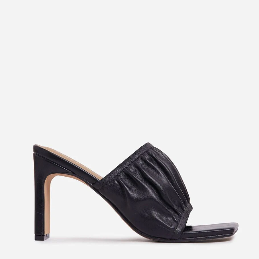 
Square Toe Talons Haut Sexy Escarpins Mules Trendy Ladies Sandal Shoes Heels 2020 