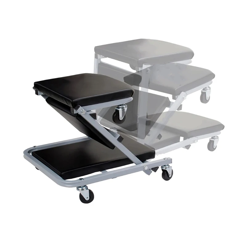 Factory Direct Z-shape 40 Inch 7 Wheels Collapsible Car Creeper Skateboard For Car Repair Shop