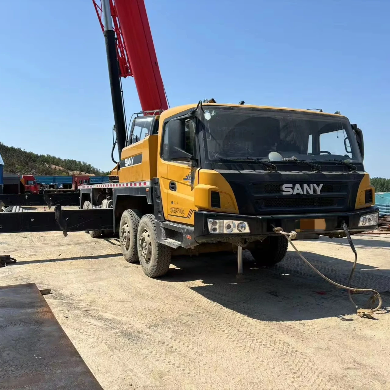 90% new 2021 extremely good Sanny used truck mounted crane STC500C5 50t