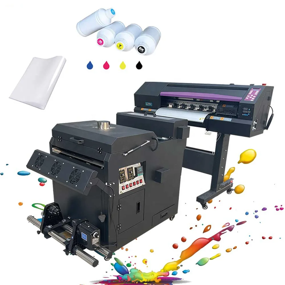 2024 New tshirt screen printing machine A1 60cm dtf printer xp600 i3200 head dtf printer with vertical shaker