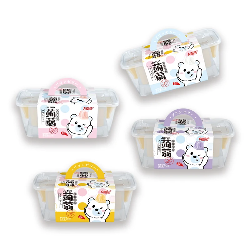 WDL 336 г конжак с нежирным фруктовым пищевым боксом пудинг желе оптом с ароматами белого персика винограда манго мангустин для взрослых