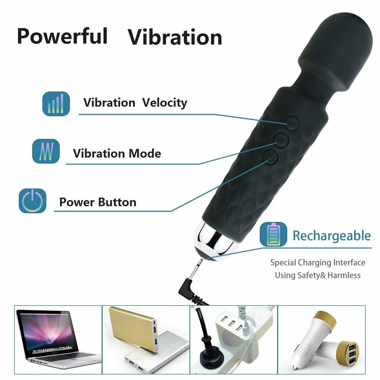 2024 amazon hot sale Adult Masturbators Electric Handheld Av Wand Massager Female Dildo Vibrator Couple Sex Toys Women