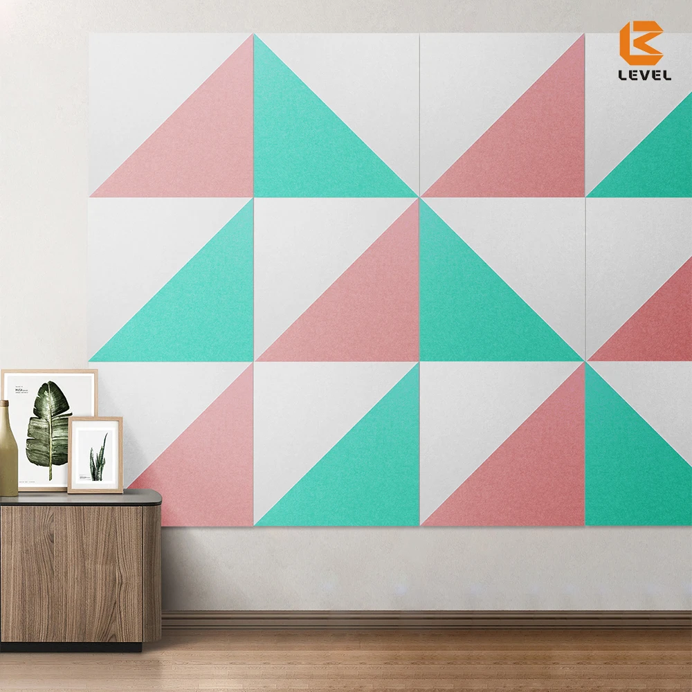 Good Quality Material 600mm*600mm*9mm/12mm PET Acoustic Felt Panels for Decorative