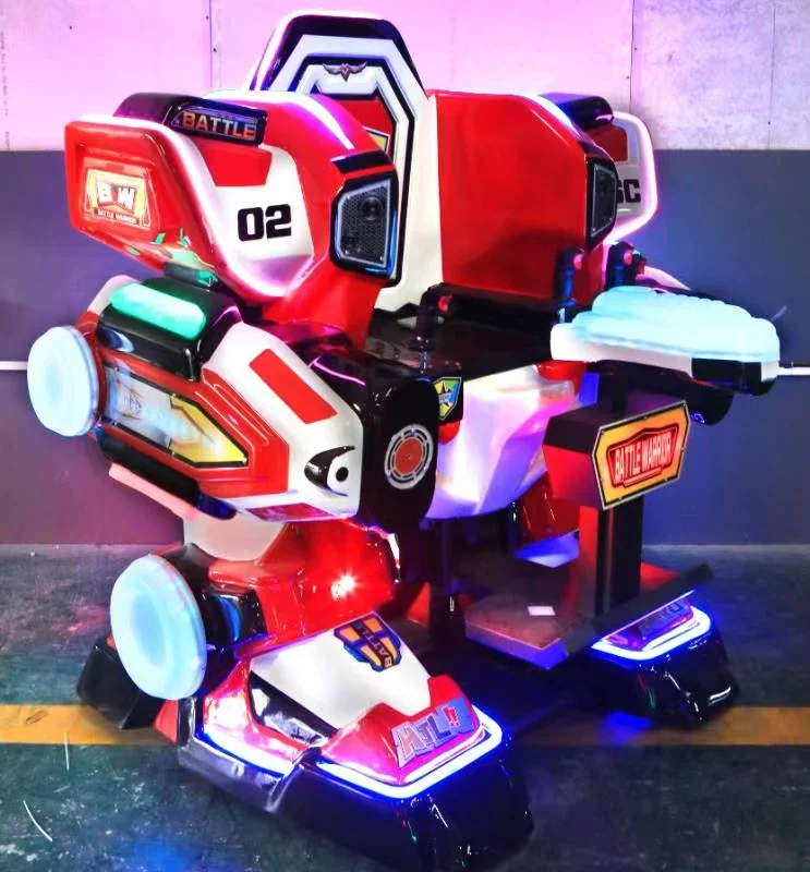 Haojile Shopping Mall Indoor/Outdoor Walking Robot Battle Warrior with Score Calculation and Display Durable Fiberglass