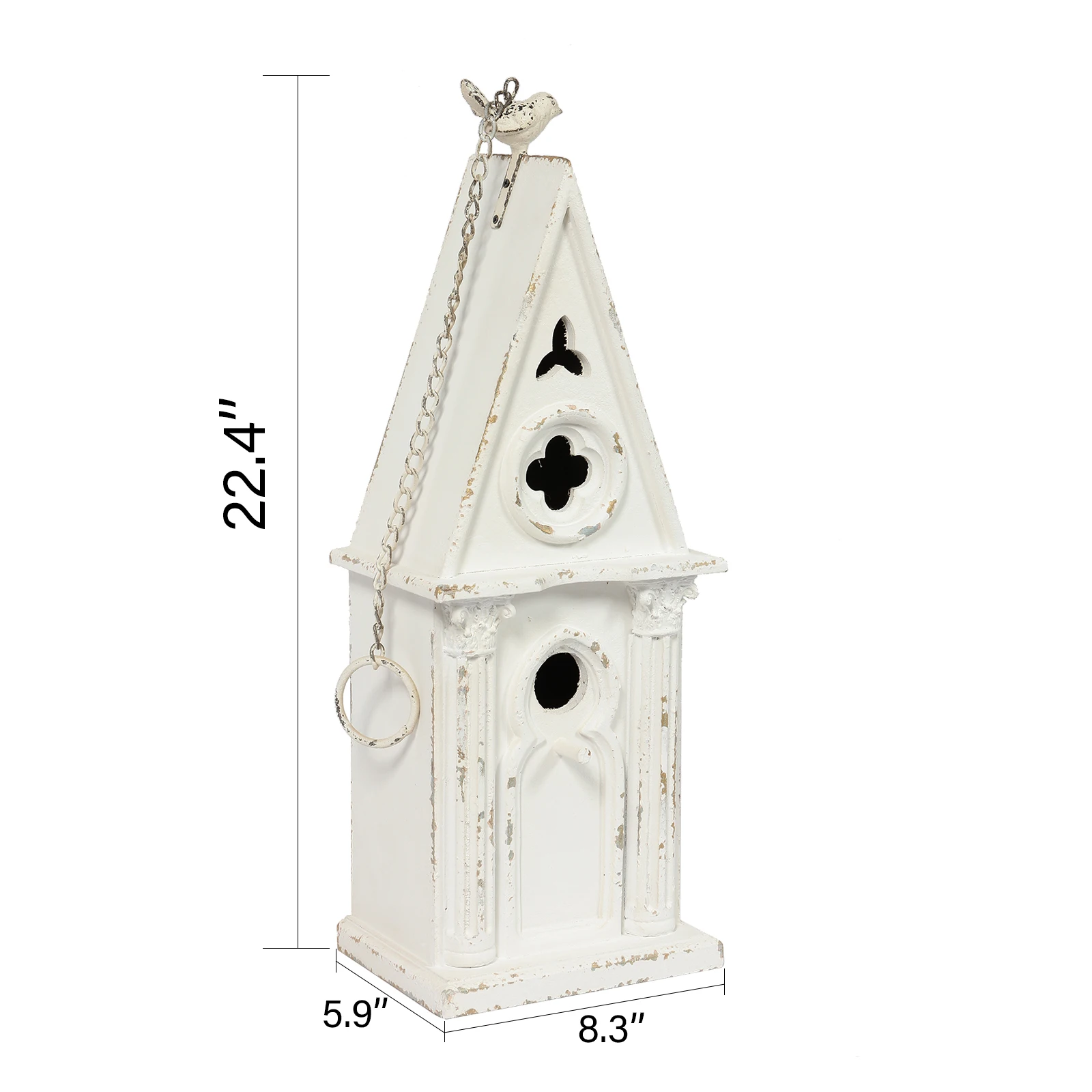 Ручная работа, потертый шикарный винтажный садовый декор, деревянный птичий домик