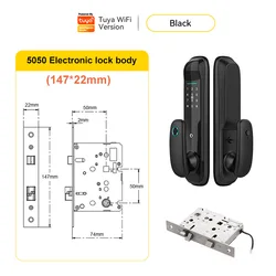Tropernic Tuya Smart Home Digital Keypad Door Lock Biometric Fingerprint Smart Door Lock