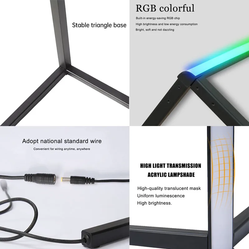 MTF Modern bedroom nodic remote RGB color changing dimmable floor light minimal vertical led standing corner floor lamp