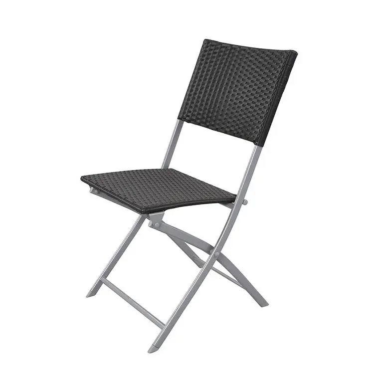 Portable Outdoor Garden furniture balcony folding table rattan chair folding bistro set