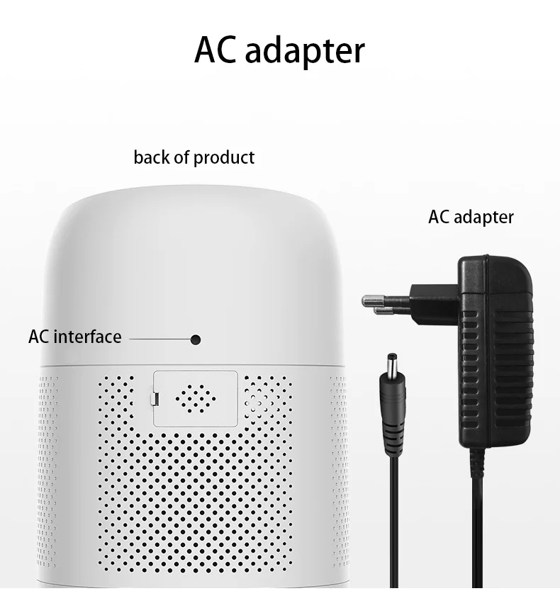 Portable  Air Cleaner Small Home Appliance Desktop Smart Air Purifier for Home Office   Hotel