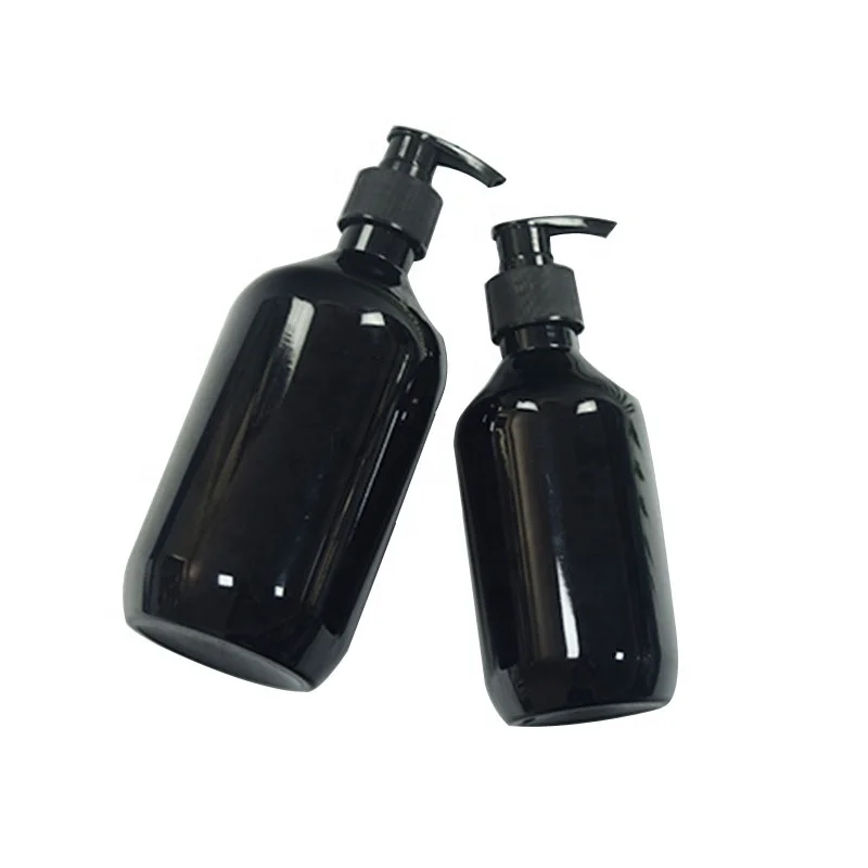 8oz Fat Empty PET Packaging Shower Gel Container 12 oz Plastic Bottle for Hair Care with white pump