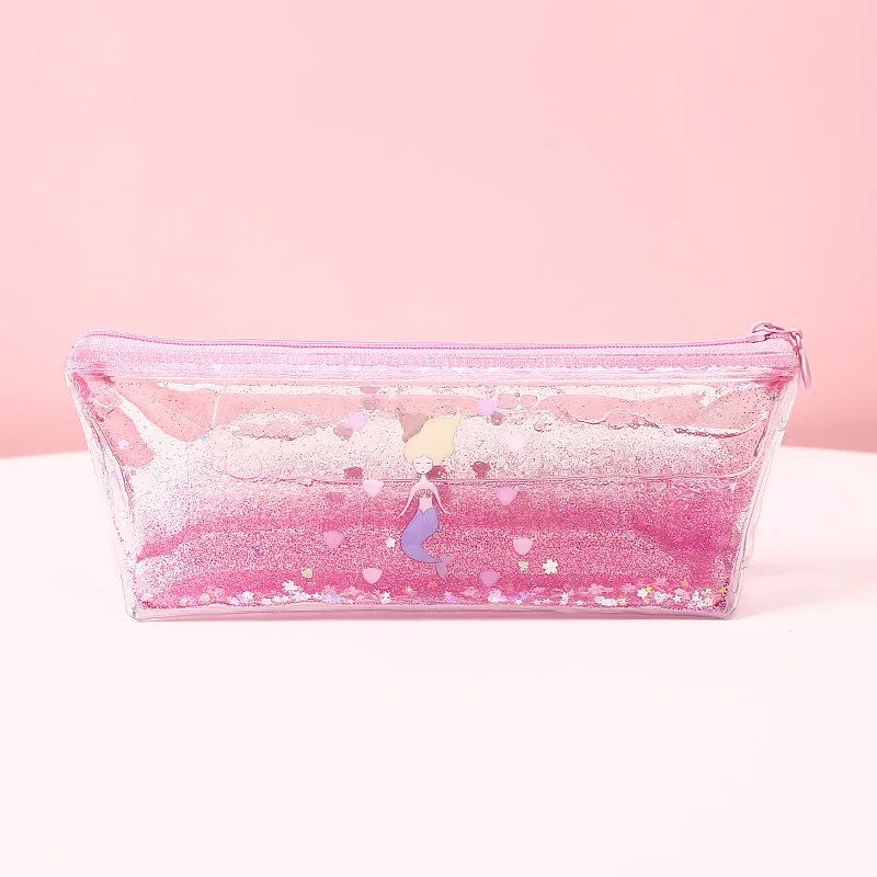 2023 Wholesale Large Capacity Creative Pen Bag Pouch Cute Colorful Transparent Pencil Case Personality Pencil Cases