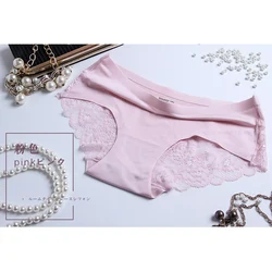 OEM бесплатный образец женского нейлонового спандекса Шелковистое женское сексуальное нижнее белье кружевные бесшовные трусики