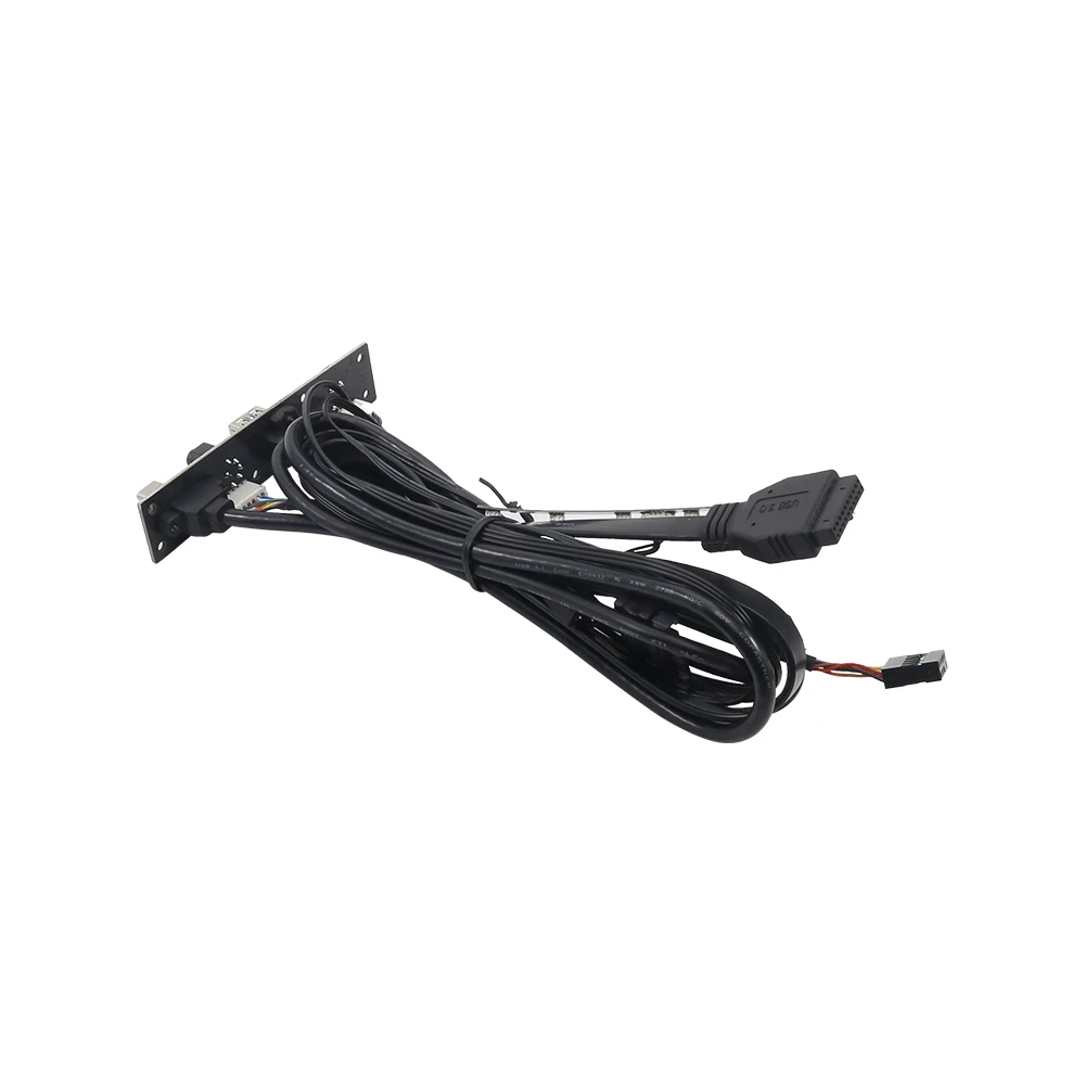 Computer USB 3.0 Front Panel Mounted Extension Cable USB 3.1 PCB Circuit Board Audio Input Output I/O Board Extender Wire